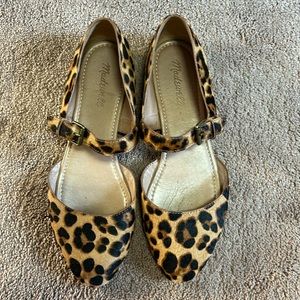 Madewell leopard flats - size 9, great condition!